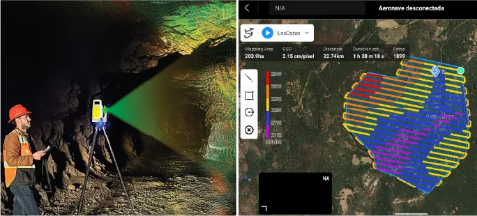 Tecnología LiDAR en mina