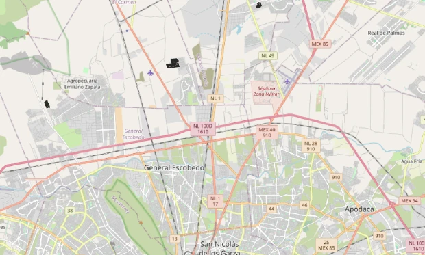 A map of a city crafted with modelos digitales, offering a precise and interactive urban layout.