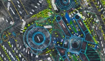 Un mapa colorido y detallado con estructuras circulares azules delineadas, árboles verdes, marcadores blancos y varias líneas que muestran la topografía y las divisiones del terreno, posiblemente creado utilizando un Escáner Láser LiDAR para la Construcción para una planificación precisa del paisaje o el urbanismo. Un mapa colorido y detallado con estructuras circulares azules delineadas, árboles verdes, marcadores blancos y varias líneas que muestran la topografía y las divisiones del terreno, posiblemente creado utilizando un Escáner Láser LiDAR para la Construcción para una planificación precisa del paisaje o el urbanismo.